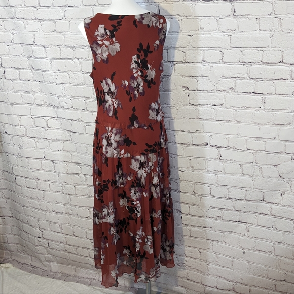 Simply Vera | Vera Wang rust floral Maxi dress - Picture 7 of 7
